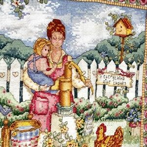 Artisan Wearable ART needle point quilted lightweight jacket prairie granny vibe